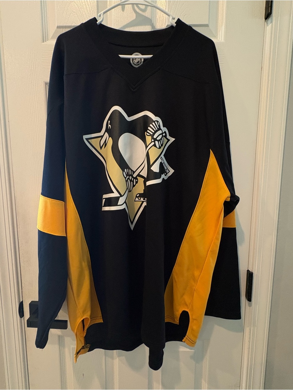 Pittsburgh Penguins NHL XXL Jersey Men's Black yellow White